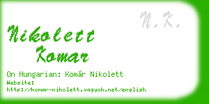 nikolett komar business card