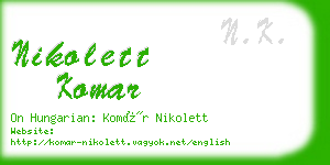 nikolett komar business card